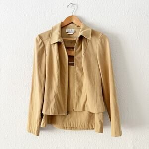 XOXO Tan Blazer Classic Suit Jacket